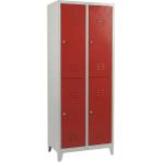 Asram Metal 4 Gözlü Standart Soyunma Dolabı Kırmızı 80X40X198