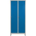 Asram Metal Standart 2 Kapaklı Soyunma Dolabı Mavi 80X40X185