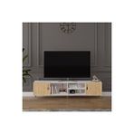 Asratrend Asra Trend MDF Beyaz/Safir Meşe TV Ünitesi - 180 cm, Şık ve Modern Tasarım TV Sehpası, T-10 Beyaz - Safir Meşe