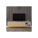 Asratrend Asra Trend MDF Beyaz/Safir Meşe TV Ünitesi - 200 cm, Şık ve Modern Tasarım TV Sehpası, T-19 Safir Meşe - Beyaz