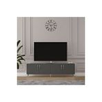 Asratrend Asra Trend MDF Koyu Gri TV Ünitesi - 160 cm, Şık ve Modern Tasarım TV Sehpası, T-04
