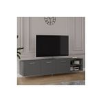 Asratrend Asra Trend MDF Koyu Gri TV Ünitesi - 200 cm, Şık ve Modern Tasarım TV Sehpası, T-21