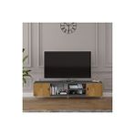 Asratrend Asra Trend MDF Koyu Gri/Petra TV Ünitesi - 180 cm, Şık ve Modern Tasarım TV Sehpası, T-13 Koyu Gri - Petra