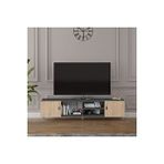 Asratrend Asra Trend MDF Koyu Gri/Sonomo TV Ünitesi - 180 cm, Şık ve Modern Tasarım TV Sehpası, T-15 Koyu Gri - Sonoma