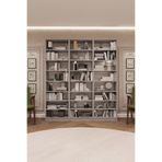 asratrend Asra Trend MDF Kül Gri Kitaplık – Ayarlanabilir Raflar, Ev & Ofis Modern Dekoratif Kitaplık, K-22