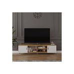 Asratrend Asra Trend MDF Petra/Beyaz TV Ünitesi - 180 cm, Şık ve Modern Tasarım TV Sehpası, T-11 Beyaz - Petra