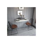 Asratrend Dmm-03 Duvara Monte Masa Çalışma Yemek Masası Duvardan Açılan Montaj Monteli Masa Retro Taş