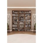 asratrend Lüks 24 Raf Ayarlanabilir Ev Ofis Kitaplık %100 MDF Dekoratif Kütüphane Kitaplık K24