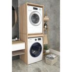 asratrend Lüks Çekmeceli Çamaşır Makinesi Dolabı %100 MDF Çamaşır Kurutma Banyo Dolabı BD05