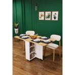 asratrend Lüks Katlanır Mutfak Yemek Masası %100 MDF Pratik Çalışma Masası KM13
