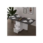 asratrend Lüks Katlanır Mutfak Yemek Masası %100 MDF Pratik Çekmeceli Çalışma Masası KM30