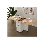 asratrend Lüks Masif Ahşap Katlanır Mutfak Yemek Masası %100 MDF Pratik Çekmeceli Çalışma Masası KM22
