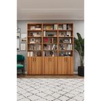 asratrend Modern Kapaklı Ayarlanabilir Raf Ev Ofis Kitaplık %100 MDF Dekoratif Kütüphane K54