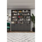 asratrend Modern Kapaklı Ayarlanabilir Raf Ev Ofis Kitaplık %100 MDF Dekoratif Kütüphane K57