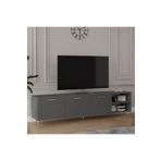 asratrend Modern TV Ünitesi %100 MDF Kapaklı Ahşap Ayaklı Televizyon Sehpası T-21