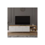 asratrend Modern TV Ünitesi %100 MDF Kapaklı Ayaklı Televizyon Sehpası T-20