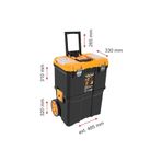 Asrın Plastik Super-Bag Çift Katlı Mobil Takım Çantası, Tekerlekli, 485x330x625mm