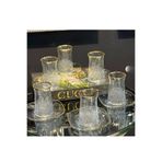 ASSA BAZAAR 12 Parça Gerçek Yaldızlı Timeless Çay Seti | 6 Bardak & 6 Tabak Gri