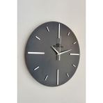 Asse Tasarım Özel Aynalı Duvar Saati Siyah & Gümüş Sessiz Mekanizma 37 x 37 cm - Siyah - Gümüş