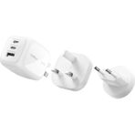 Asseds Store 3 Bağlantı Noktalı Usb-C Şarj Cihazı, 70 W, 2x Usb-C ve 1x Usb-A Gan Duvar Tipi, Abd/ingiltere/ab Fişleri, ,, iPad Pro, Galaxy, Vb. Için Hızlı Şarj - Beyaz - Option-1 - 001-Renkli