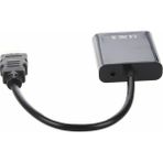 Asseds Store 8844 Dijital HDMI To VGA Ses Destekli Monitör Görüntü Çevirici Aparat HDMI Çıkışlı Bilgisayarların Görüntüsünü VGA Girişli Monitör, Projeksiyon Vb Görüntü Cihaza Aktarır, Çevirir (Siyah+Ses) - 0 - Siyah - Option-1