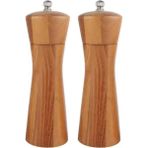Asseds Store Akasya Komple Ahşap Gövdeli Tuz Karabiber Değirmeni Baharat Öğütücüsü 16 cm - 2 Adet - 395