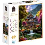 Asseds Store Bahçesi 1000 Parça 2,2mm Kalınlık 48X68CM Profesyonel Hobi Puzzle Yapboz Serisi - 01-Mavi