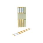 Asseds Store Bambu Yemek Çubuğu Seti, 23 Cm, Siyah Beyaz Desenli, 4 Çift (Mavi) - 01P-Pembe