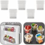 Asseds Store Buzdolabı Kapak Içi Raf Organizeri, Banyo Kozmetik Düzenleyici Kap Çok Amaçlı Mini Kutu Seti (5, Şeffaf) - 0 Siyah - Option-1