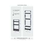 Asseds Store Çok Amaçlı Yapışkanlı Duvar Rafı Organizer 3 Katlı Banyo & Mutfak Rafı 2 Çekmeceli Havluluk (Beyaz) - Option-1 - Adaçayı Yeşili