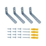 Asseds Store Deprem Güvenliği Dolap Sabitleme Aparatı Seti 16X52X100MM - Mobilya Eşya Duvara Sabitleyici L Demiri - Option-1