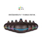 Asseds Store Kumandalı Oda Nemlendirici, Difüzör Buhar Ultrasonik Hava Nemlendirici, Aromatik Oda Kokusu 7 Renk LED Işıklı, 550 ml - Option-1