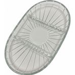 Asseds Store Şık Tasarımlı 3 Bölmeli Cam Kahvaltılık – 27X15 cm Dayanıklı Servis Tabağı, Çok Bölmeli Sunum Kabı, Çizgili Desen Modern Cam Meze ve Atıştırmalık Tabağı - 0 Siyah - Option-1