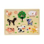 Asseds Store Tahta Raptiyeli Bultak Puzzle Çiftlik Hayvanları 8 Parça - 01-Mavi