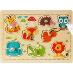 Asseds Store Tahta Raptiyeli Bultak Puzzle Orman Hayvanları 8 Parça - 01-Mavi