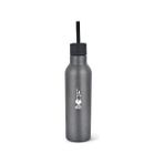 Asseds Store - Termal Şişe - 750ML - Koyu Gri Renk - Paslanmaz Çelik - Çift Katmanlı - 12 Saat 24 Saat Soğuk Tutar - Hava Geçirmez Vidalı Kapak Özelliği - Özel Silikon Conta Sayesinde Sızdırmaz Şişe - 0,25 L