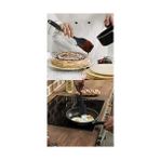 Asseds Store Yanmaz Yapışmaz Silikon 6'lı Pasta, Yumurta Fırçası, Kaşık Bıçak, Spatula Mutfak Seti - Kestane Akaju - Option-1