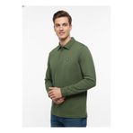 assef Erkek Polo Yaka Pamuklu Regular Fit Uzun Kollu Düz Basic Sweatshirt