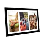 Assess Store 20 x 41 cm Resim Çerçevesi Kolaj - Üç Adet 13 x 18 cm Fotoğrafı Duvarınızda Gösterin - Ailenin Birden Fazla Resmi Için Resim Çerçevesi - Kırılmaz Camlı Kompozit Ahşap - Siyah - -- - Option-1