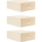 Assess Store 3'lü Orta Boy Bej Destekli Hurç Set 45 x 55 x 18 cm - Option-1 - 001
