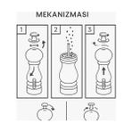 Assess Store Be Original Brussels Piano Tuz Değirmeni 18 cm – Seramik Öğütücü Mekanizmalı - Acı Kahve - Option-1
