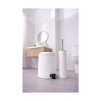 Assess Store Beyaz 2'li Banyo Seti - Metal Çöp Kovası 3 Lt ve Wc Fırçası Takımı 7200 - 000-Siyah - Option-1