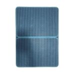 Assess Store Büyük Boy Elekli Kedi Tuvalet Önü Paspası Katlanabilir 82 x 60 cm Turkuaz - 000-Siyah - Option-1