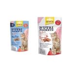 Assess Store Gimcat Kedi Ödül Tableti Np Fish With Salmon 60GR ve Gimcat Nutripockets Kedi Ödülü Biftek Malt, 60 gr