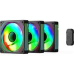 Assess Store Glacia 120 Argb 3`lü Fan Seti + Hub Kit - 0 - Siyah
