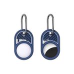 Assess Store ile Uyumlu Silikon Anahtarlık Kılıfı Kopçaklı Karbon Desen 05 Lacivert - 001-Renkli