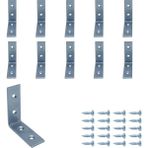 Assess Store Mr.bracket 10 Ad. L Demir Gönye Köşebent 16X45X45MM - Mobilya Dolap Eşya Duvara Sabitleme Aparatı - Raf Masa Çekmece Kitaplık Köşe Sabitleme Birleştirme Bağlantı Demiri - 001-Beyaz - Option-1