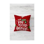 Assess Store Pelangi Baba Merry Christmas Yılbaşı Gizli Fermuarlı Kırlent Kılıfı Koltuk Yastık Kılıfı TAKIM(4ADET), Kırmızı-Renkli 45 x 45 - Option-1 - 001-Renkli
