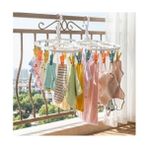 Assess Store Plastik Çamaşır Askısı, Mandallı, Balkon Için Çorap ve Iç Çamaşırı Kurutma Rafı, Beyaz, Entegre Organizer - 000-Siyah - Option-1