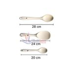 Assess Store Sert Uçlu Dayanıklı Silikon Kaşık Seti, 28 cm / 24 cm / 20 Cm, Krem - Option-1